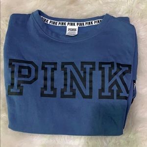 Blue long sleeve sweatshirt from Pink.